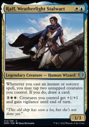 (212) Magic The Gathering Dominaria United Single: Raff, Weatherlight Stalwart Holo Uncommon