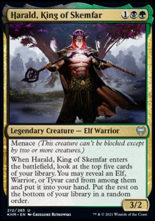 (212/285) Magic The Gathering Kaldheim Single: Harald, King of Skemfar Holo Uncommon