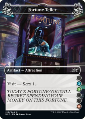 (212) Magic The Gathering Unfinity Single: Fortune Teller (V.3) Holo Common