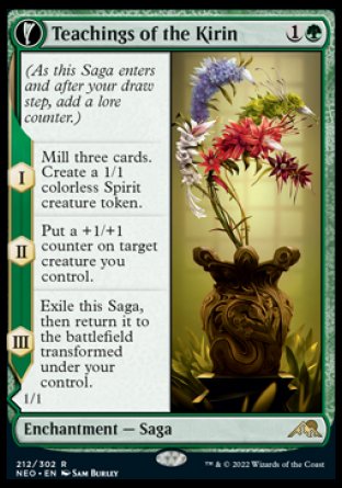 (212) Magic The Gathering Kamigawa: Neon Dynasty Single: Teachings of the Kirin // Kirin-Touched Orochi  Rare
