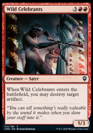 (212/361) Magic The Gathering Commander Legends Single: Wild Celebrants  Common
