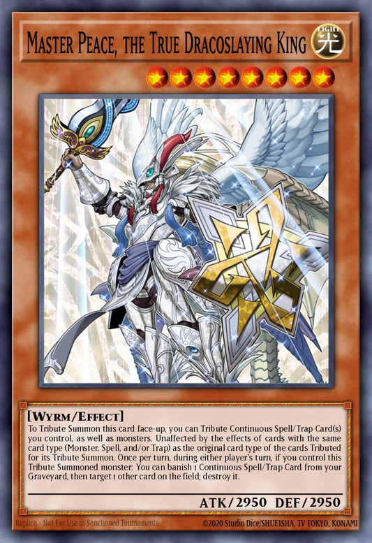 (283) YuGiOh TCG RA04: Quarter Century Stampede Single: Master Peace, the True Dracoslaying King (V.1 - Platinum Secret Rare)  Platinum Secret Rare