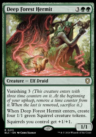 (213) Magic The Gathering Commander: Bloomburrow Single: Deep Forest Hermit  Rare