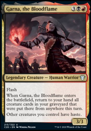 (213/322) Magic The Gathering Commander: Ikoria Single: Garna, the Bloodflame  Uncommon