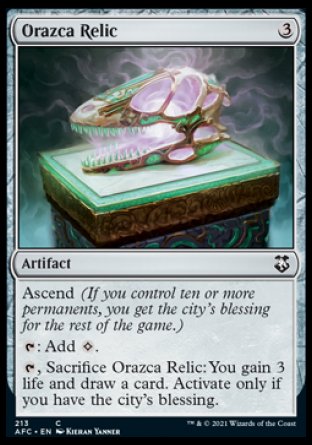 (213) Magic The Gathering Commander: Adventures in the Forgotten Realms Single: Orazca Relic  Common