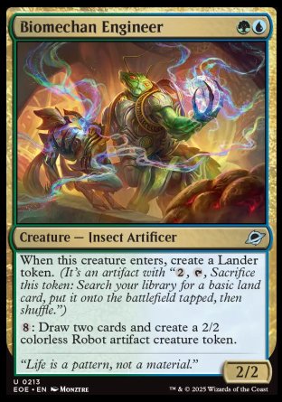 (213) Magic The Gathering Edge of Eternities Single: Biomechan Engineer  Uncommon