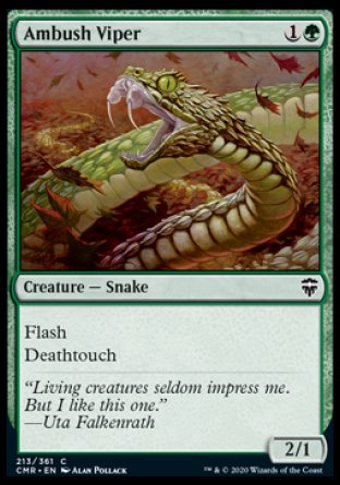 (213/361) Magic The Gathering Commander Legends Single: Ambush Viper Holo Common
