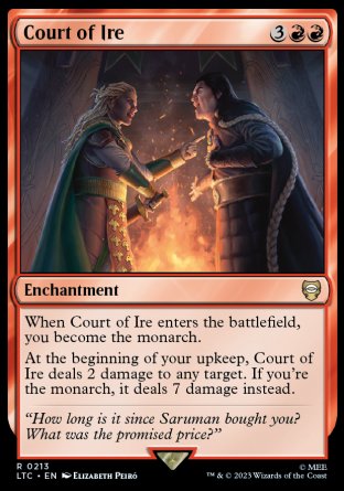 (213) Magic The Gathering Commander: The Lord of the Rings: Tales of Middle-earth Single: Court of Ire  Rare
