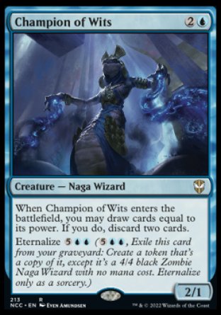 (213) Magic The Gathering Commander: Streets of New Capenna Single: Champion of Wits  Rare