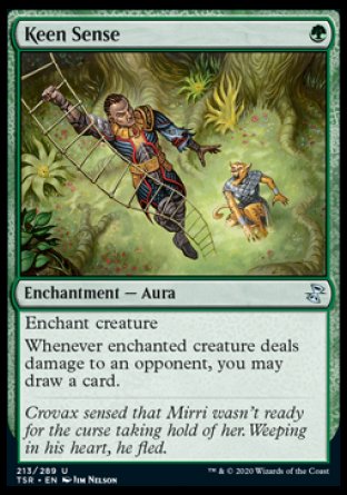 (213/289) Magic The Gathering Time Spiral Remastered Single: Keen Sense  Uncommon