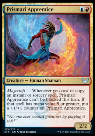 (213) Magic The Gathering Strixhaven: School of Mages Single: Prismari Apprentice Holo Uncommon