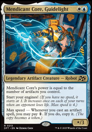 (213) Magic The Gathering Aetherdrift Single: Mendicant Core, Guidelight  Rare