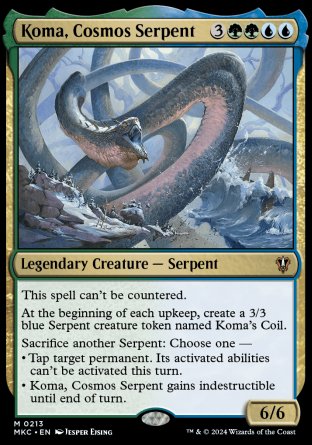 (213) Magic The Gathering Commander: Murders at Karlov Manor Single: Koma, Cosmos Serpent  Mythic