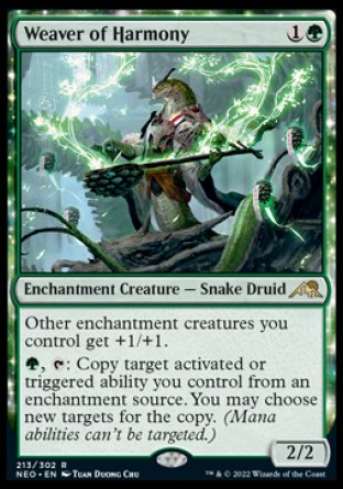 (213) Magic The Gathering Kamigawa: Neon Dynasty Single: Weaver of Harmony  Rare