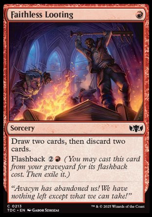 (213) Magic The Gathering Commander: Tarkir: Dragonstorm Single: Faithless Looting  Common