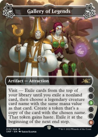 (213) Magic The Gathering Unfinity Single: Gallery of Legends (V.2)  Rare