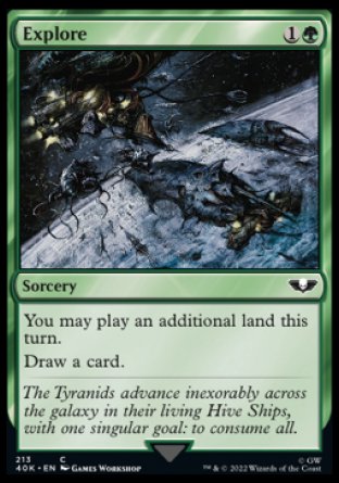 (213) Magic The Gathering Universes Beyond: Warhammer 40000 Single: Explore Holo Common