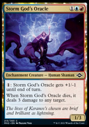 (213) Magic The Gathering Modern Horizons 2 Single: Storm God's Oracle Holo Common