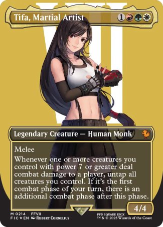 (214) Magic The Gathering Commander: Magic: The Gathering - FINAL FANTASY: Extras Single: Tifa, Martial Artist (Surge Foil) Holo Mythic