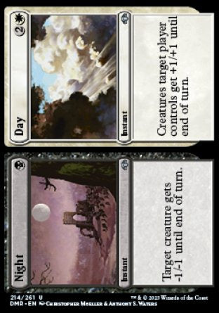 (214) Magic The Gathering Dominaria Remastered Single: Night // Day  Uncommon