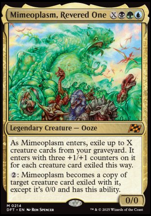 (214) Magic The Gathering Aetherdrift Single: Mimeoplasm, Revered One Holo Mythic