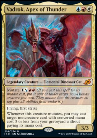 (214) Magic The Gathering Ikoria: Lair of Behemoths: Promos Single: Vadrok, Apex of Thunder (V.1)  Mythic