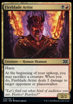 (214) Magic The Gathering Double Masters 2022 Single: Fireblade Artist  Common