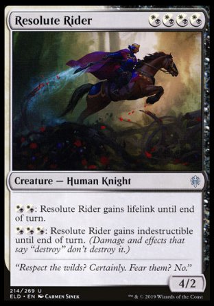 (214/269) Magic The Gathering Throne of Eldraine Single: Resolute Rider  Uncommon