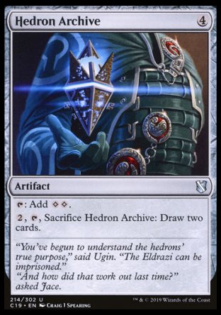 (214) Magic The Gathering Commander 2019 Single: Hedron Archive  Uncommon