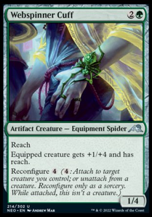 (214) Magic The Gathering Kamigawa: Neon Dynasty Single: Webspinner Cuff Holo Uncommon