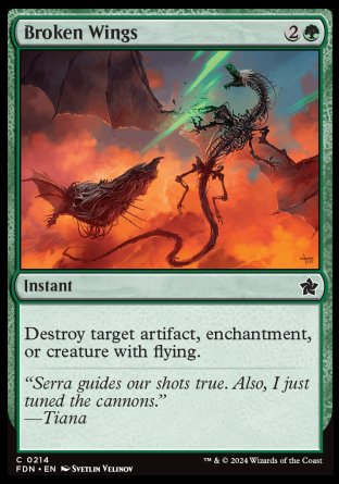 (214) Magic The Gathering Magic: The Gathering Foundations Single: Broken Wings Holo Common