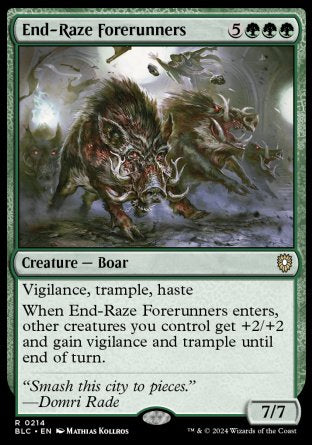 (214) Magic The Gathering Commander: Bloomburrow Single: End-Raze Forerunners  Rare