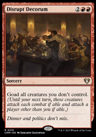 (215) Magic The Gathering Commander Masters Single: Disrupt Decorum Holo Rare