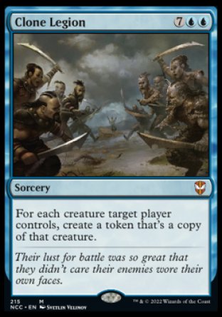 (215) Magic The Gathering Commander: Streets of New Capenna Single: Clone Legion  Mythic