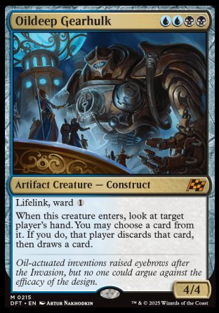 (215) Magic The Gathering Aetherdrift Single: Oildeep Gearhulk Holo Mythic