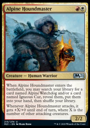 (215) Magic The Gathering Core 2021 Single: Alpine Houndmaster  Uncommon