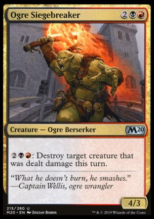 (215/280) Magic The Gathering Core 2020 Single: Ogre Siegebreaker  Uncommon