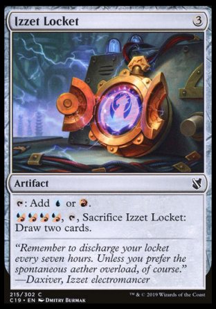 (215) Magic The Gathering Commander 2019 Single: Izzet Locket  Common