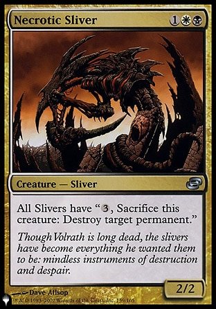 (159) Magic The Gathering The List Single: Necrotic Sliver  Uncommon