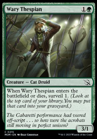 (215) Magic The Gathering March of the Machine Single: Wary Thespian  Common
