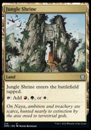 (215) Magic The Gathering Commander: Dominaria United Single: Jungle Shrine  Uncommon
