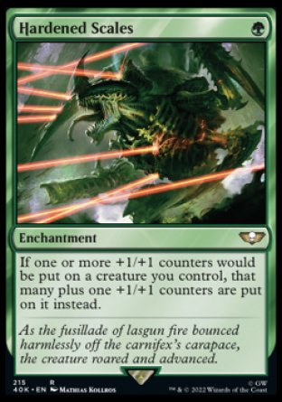 (215) Magic The Gathering Universes Beyond: Warhammer 40000 Single: Hardened Scales  Rare