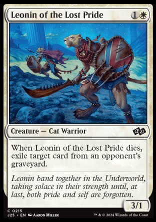 (215) Magic The Gathering Foundations Jumpstart Single: Leonin of the Lost Pride  Common