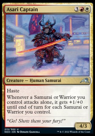 (215) Magic The Gathering Kamigawa: Neon Dynasty Single: Asari Captain Holo Uncommon