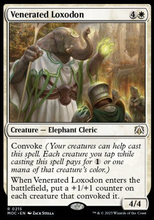 (215) Magic The Gathering Commander: March of the Machine Single: Venerated Loxodon  Rare