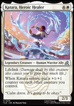 (215) Magic The Gathering Magic: The Gathering | Avatar: The Last Airbender: Eternal Single: Katara, Heroic Healer (V.1)  Uncommon