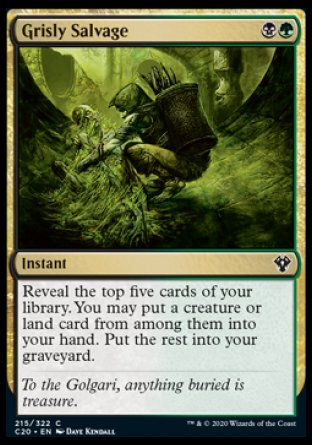 (215/322) Magic The Gathering Commander: Ikoria Single: Grisly Salvage  Common
