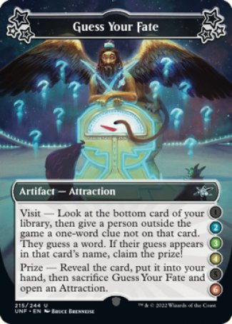(215) Magic The Gathering Unfinity Single: Guess Your Fate (V.1)  Uncommon