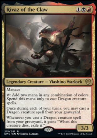 (215) Magic The Gathering Dominaria United Single: Rivaz of the Claw Holo Rare