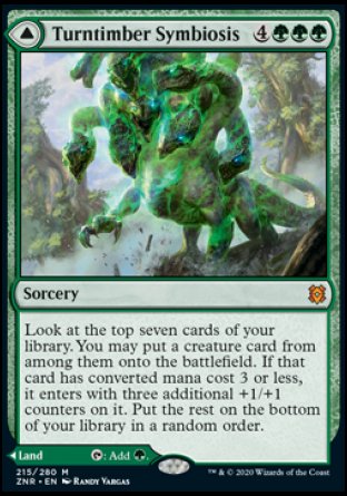 (215) Magic The Gathering Zendikar Rising: Promos Single: Turntimber Symbiosis // Turntimber, Serpentine Wood Holo Mythic